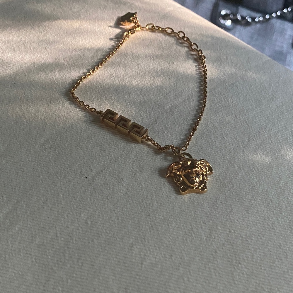 Versace Gold Medusa Ankle Bracelet